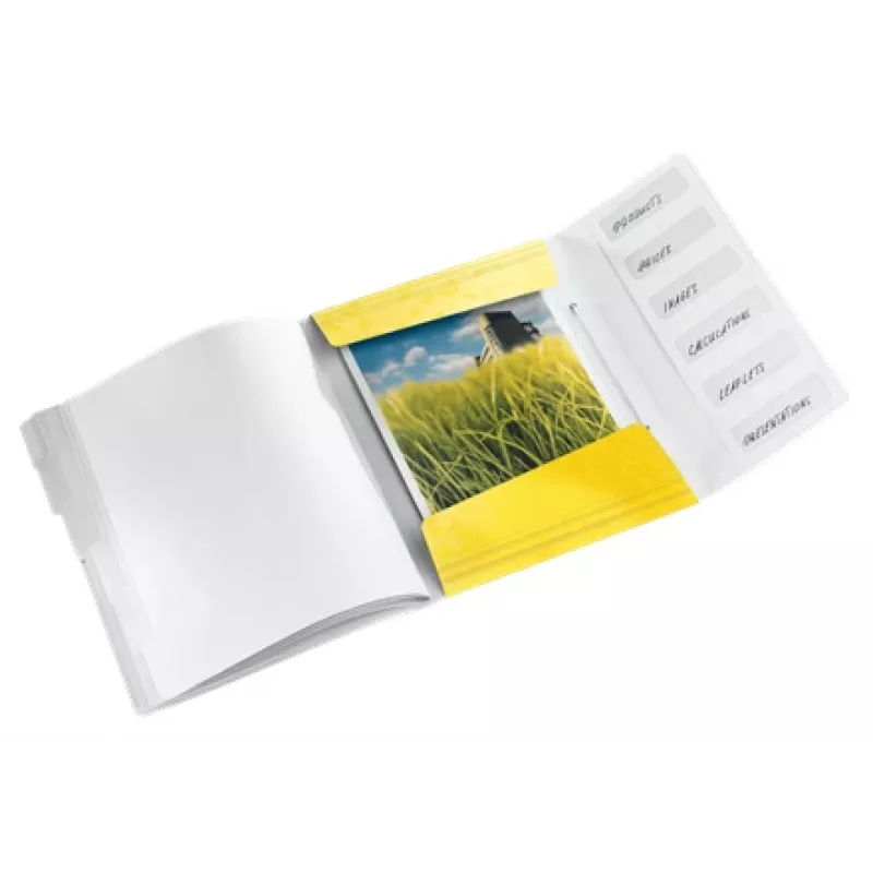 Leitz Divider Book WOW A4 6 skirtukų, polipropilenas, geltona, blizgi
