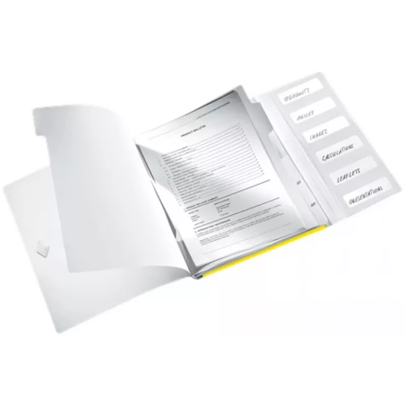 Leitz Divider Book WOW A4 6 skirtukų, polipropilenas, geltona, blizgi