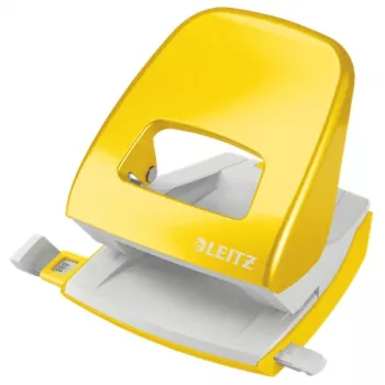 Leitz NeXXt WOW 5008 metalinis 2-ių skylių perforatorius, 30 lapų, geltonas
