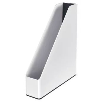 Leitz žurnalų dėžė WOW Dual Colour, balta, plastikinė, A4, 73 mm, 318 mm, 272 mm
