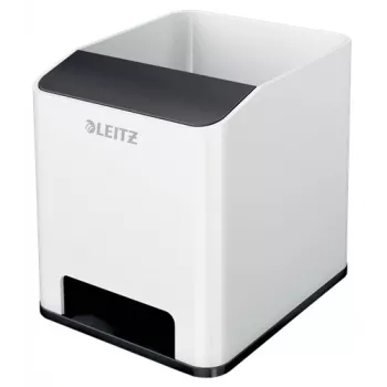 Leitz Sound Pen Holder WOW juoda, balta, polistirolas, 90 mm, 101 mm, 100 mm, 140 g