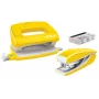 Segiklio ir skylmušio rinkinys Leitz Mini WOW, 10 lapų, geltonas, P2, metalas, plastikas, 3,5 cm, 100 kabučių