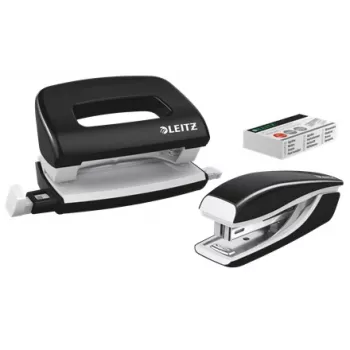 Leitz WOW mini segiklio ir skylmušio rinkinys, juodas, 10 lapų, P2