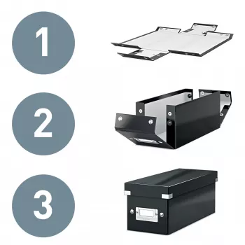 Leitz Click & Store WOW didelė laikymo dėžė, geltona, kartonas, 369 mm, 482 mm, 200 mm