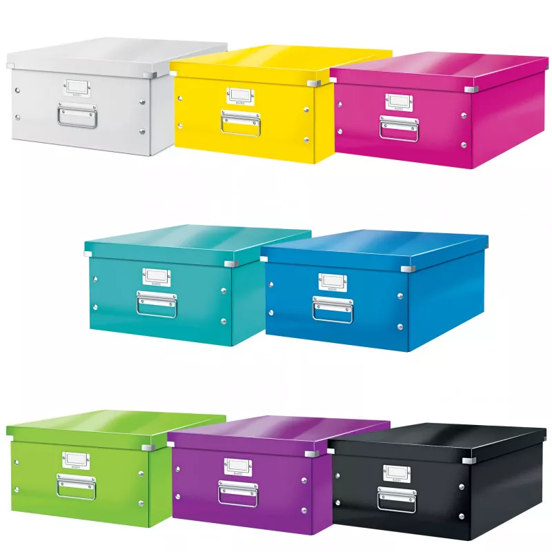 Leitz Click & Store WOW didelė laikymo dėžė, geltona, kartonas, 369 mm, 482 mm, 200 mm