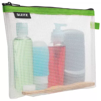 Leitz Travel Pouch Cosmetic vandeniui atsparus WOW, unisex, aksesuarų krepšys, vieno dydžio, užtrauktuku, žalias
