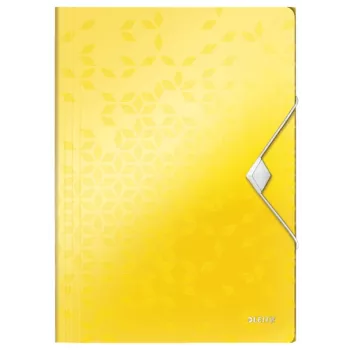 Leitz 3-Flap Folder WOW PP A4, segtuvas su trimis atvartais, A4, polipropilenas (PP), geltona, vertikali, 150 lapų