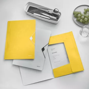 Leitz 3-Flap Folder WOW PP A4, segtuvas su trimis atvartais, A4, polipropilenas (PP), geltona, vertikali, 150 lapų