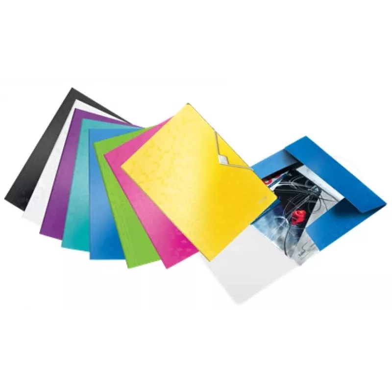 Leitz 3-Flap Folder WOW PP A4, segtuvas su trimis atvartais, A4, polipropilenas (PP), geltona, vertikali, 150 lapų