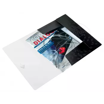 Leitz 3-Flap Folder WOW PP A4 – Aplankalas su trimis atvartais, A4 formatas, polipropilenas (PP), juoda spalva, 150 lapų talpa