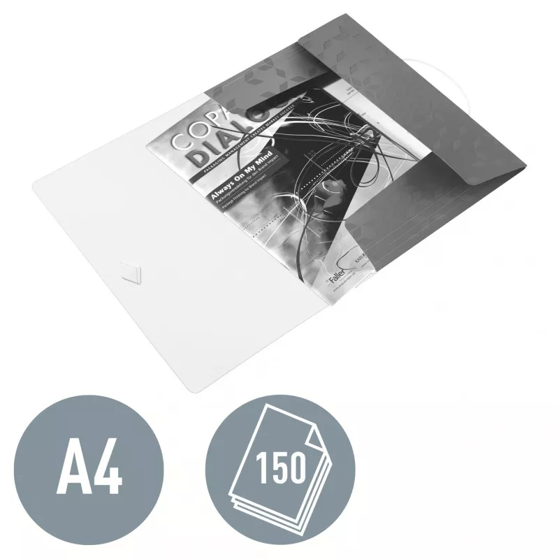 Leitz 3-Flap Folder WOW PP A4 – Aplankalas su trimis atvartais, A4 formatas, polipropilenas (PP), juoda spalva, 150 lapų talpa