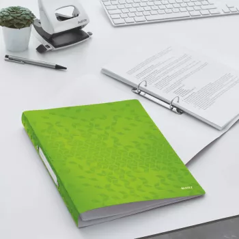Leitz Ringbinder WOW PP A4 2RR/25mm, A4, apvalūs žiedai, polipropilenas (PP), žalia, 190 lapų, 80 g/m²