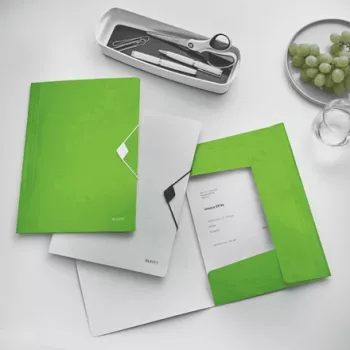Leitz WOW 3-klapų segtuvas PP A4, žalias
