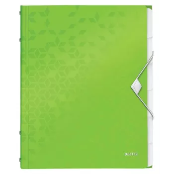 Leitz Divider Book WOW PP 6 skirtukų, A4, polipropilenas, žalia, blizgi, 200 lapų