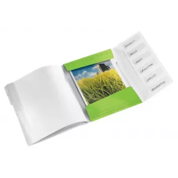 Leitz Divider Book WOW PP 6 skirtukų, A4, polipropilenas, žalia, blizgi, 200 lapų