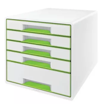 Leitz WOW Cube 5 stalčių spintelė, 5 stalčiai, plastikas, 270 mm, 287 mm, 363 mm, 3.59 kg
