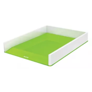 Leitz WOW dviejų spalvų dokumentų dėklas, plastikinis, žalias, baltas, A4, 267 mm, 336 mm