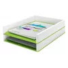 Leitz WOW dviejų spalvų dokumentų dėklas, plastikinis, žalias, baltas, A4, 267 mm, 336 mm