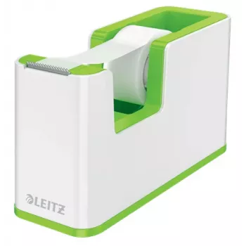 Leitz Tape Dispenser WOW, 1,9 cm, 33 m, polistirenas (PS), žalia, balta, 51 mm, 126 mm
