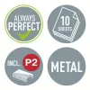 Leitz Segtuvų ir skylių perforatoriaus rinkinys Mini WOW, 10 lapų, Žalias, P2, Metalas, Plastikas, 3,5 cm, 100 segtukų
