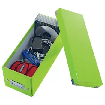 Leitz Click & Store WOW CD dėžutė, žalia, kartoninė, 143×352×136 mm