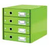 Leitz Click & Store WOW stalčių spinta (4 stalčiai), Žalia, Kartonas, 286 mm, 356 mm, 282 mm