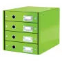 Leitz Click & Store WOW stalčių spinta (4 stalčiai), Žalia, Kartonas, 286 mm, 356 mm, 282 mm