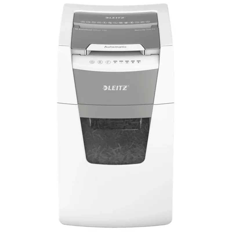 Popieriaus smulkintuvas Leitz IQ Autofeed Office 150 automatinis, P5, mikro pjūvis, 22 cm, 2 x 15 mm, 44 l, 500 lapų, 55 dB