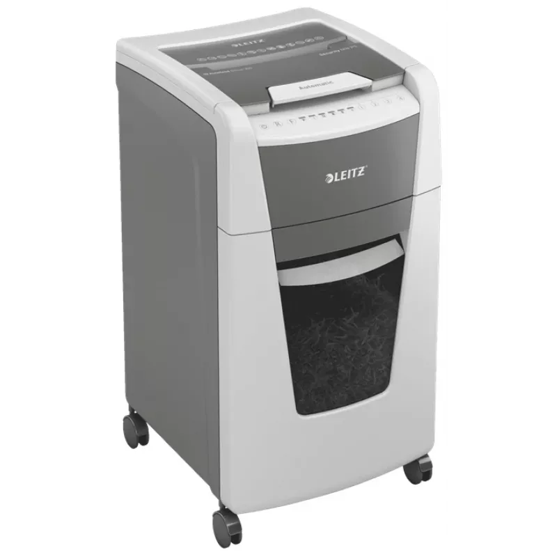 Leitz IQ Autofeed Office 300 automatinis popieriaus smulkintuvas P5, mikro smulkinimas, 22 cm, 2 x 15 mm, 60 l, 700 lapų, 55 dB