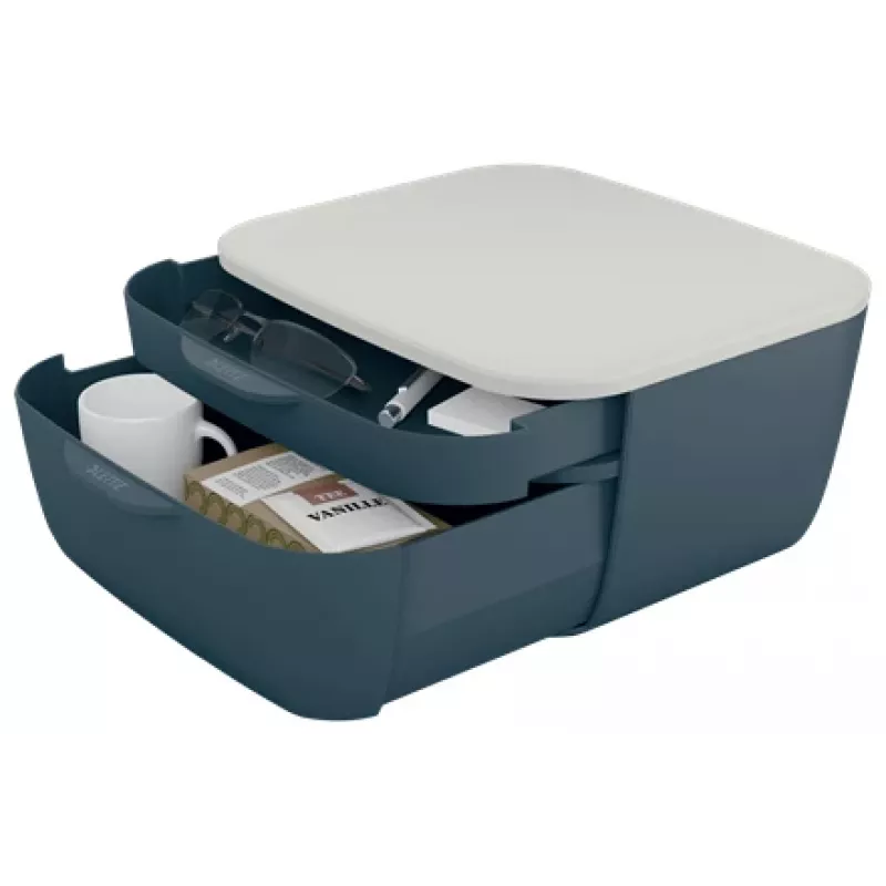 Leitz Cosy spintelė su stalčiais, 2 stalčiai, polistirenas (PS), juoda, balta, 1 vnt, 251 mm, 143 mm