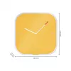 Leitz Cosy Silent Glass Wall Clock, kvadratinis, geltonas, 300 mm, 300 mm, 40 mm, 1.6 kg