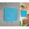 Leitz Cosy Silent Glass Wall Clock, mėlyna, 300 mm, 300 mm, 40 mm, 1,6 kg