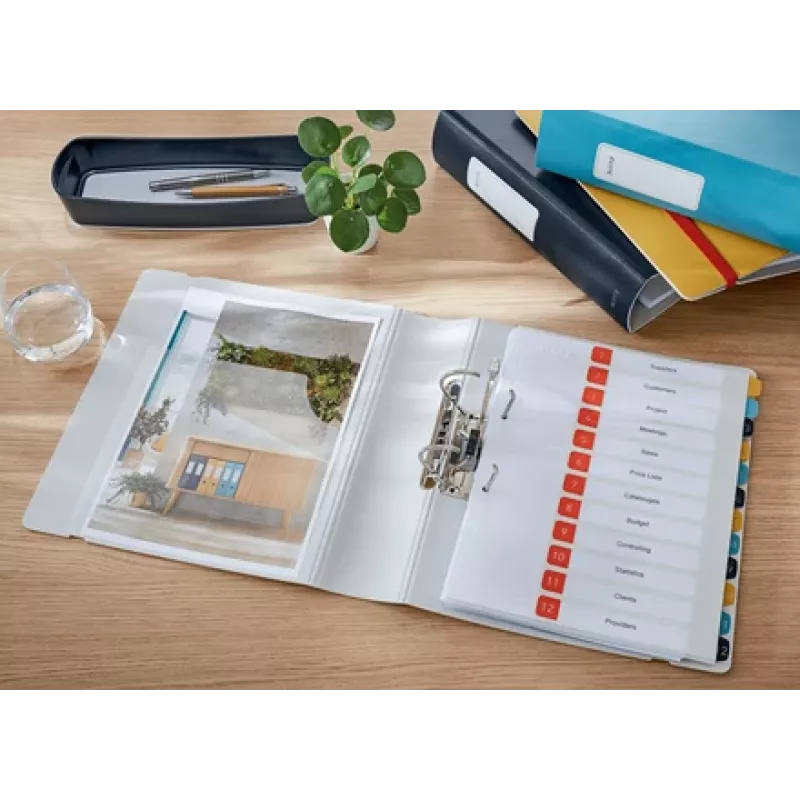 Leitz 180° Active Cosy segtuvas su svirtimi 80mm, A4, poliuretano putplastis, geltona, 500 lapų, 80 g/m², 8,2 cm