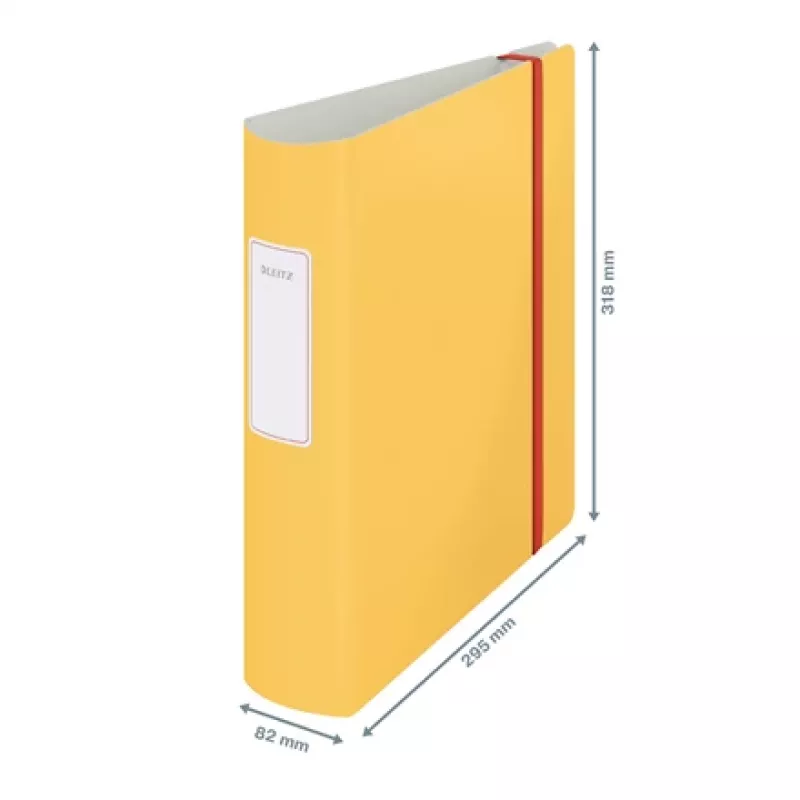 Leitz 180° Active Cosy segtuvas su svirtimi 80mm, A4, poliuretano putplastis, geltona, 500 lapų, 80 g/m², 8,2 cm
