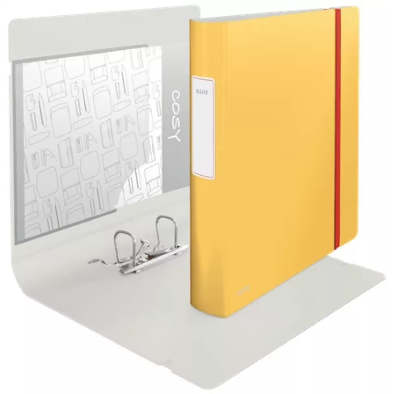 Leitz 180° Active Cosy segtuvas su svirtimi 60 mm, A4, poliuretano putplastis, geltona, 350 lapų, 80 g/m², 6,5 cm