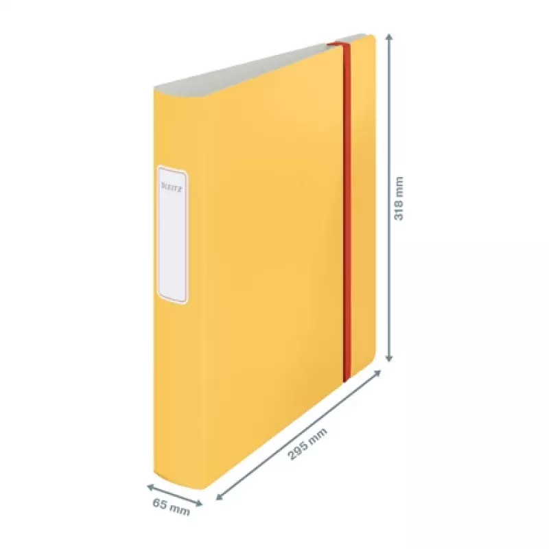 Leitz 180° Active Cosy segtuvas su svirtimi 60 mm, A4, poliuretano putplastis, geltona, 350 lapų, 80 g/m², 6,5 cm