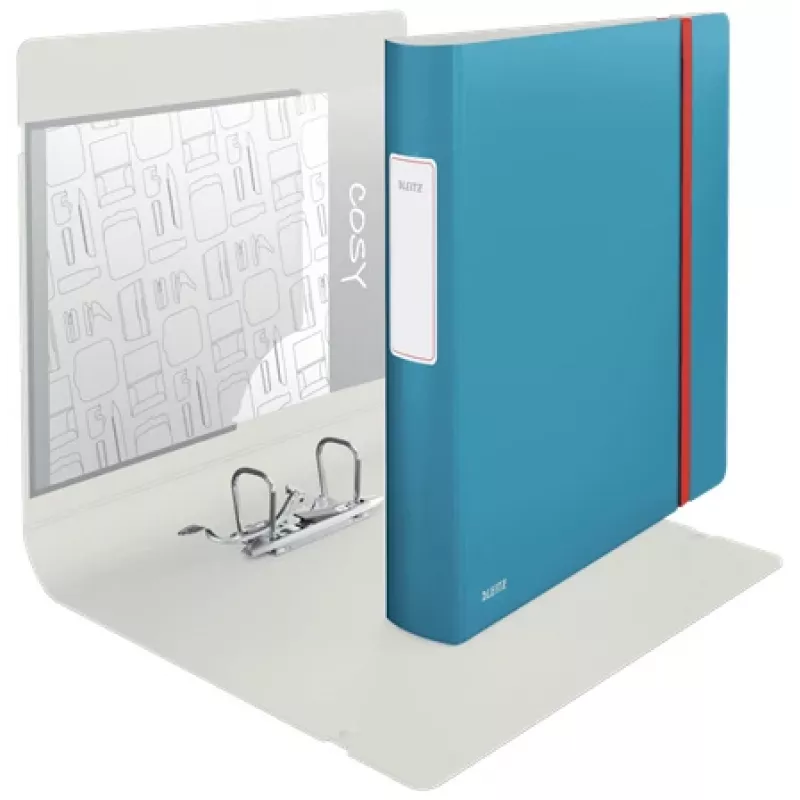 Leitz 180° Active Cosy segtuvas su svirtimi 60 mm, A4, poliuretano putplastis, mėlyna, 350 lapų, 80 g/m², 6,5 cm