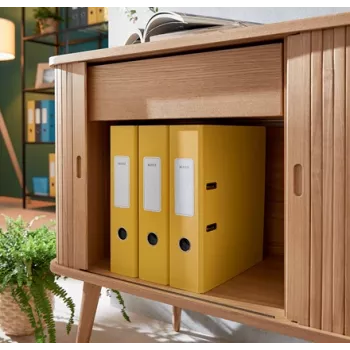 Leitz 180° Cosy Lever Arch File Soft Touch 80mm A4 geltonas kartoninis segtuvas