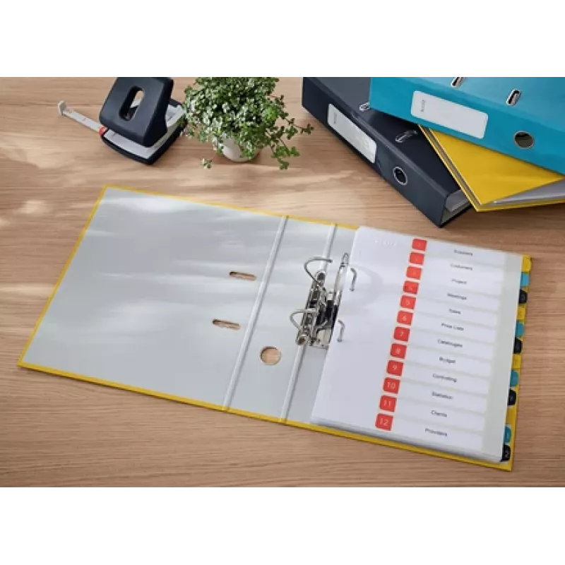 Leitz 180° Cosy Lever Arch File Soft Touch 80mm A4 geltonas kartoninis segtuvas