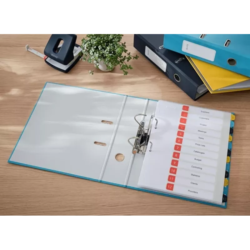 Leitz 180° Cosy Lever Arch File Soft Touch 80 mm, A4, kartonas, mėlyna, tekstūruotas paviršius, 600 lapų, 80 g/m²