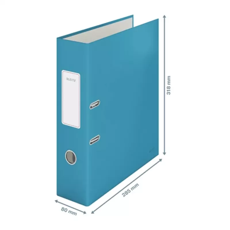 Leitz 180° Cosy Lever Arch File Soft Touch 80 mm, A4, kartonas, mėlyna, tekstūruotas paviršius, 600 lapų, 80 g/m²
