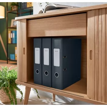 Leitz 180° Cosy Lever Arch File Soft Touch 80mm, A4, kartonas, juoda, tekstūruotas paviršius, 600 lapų, 80 g/m²