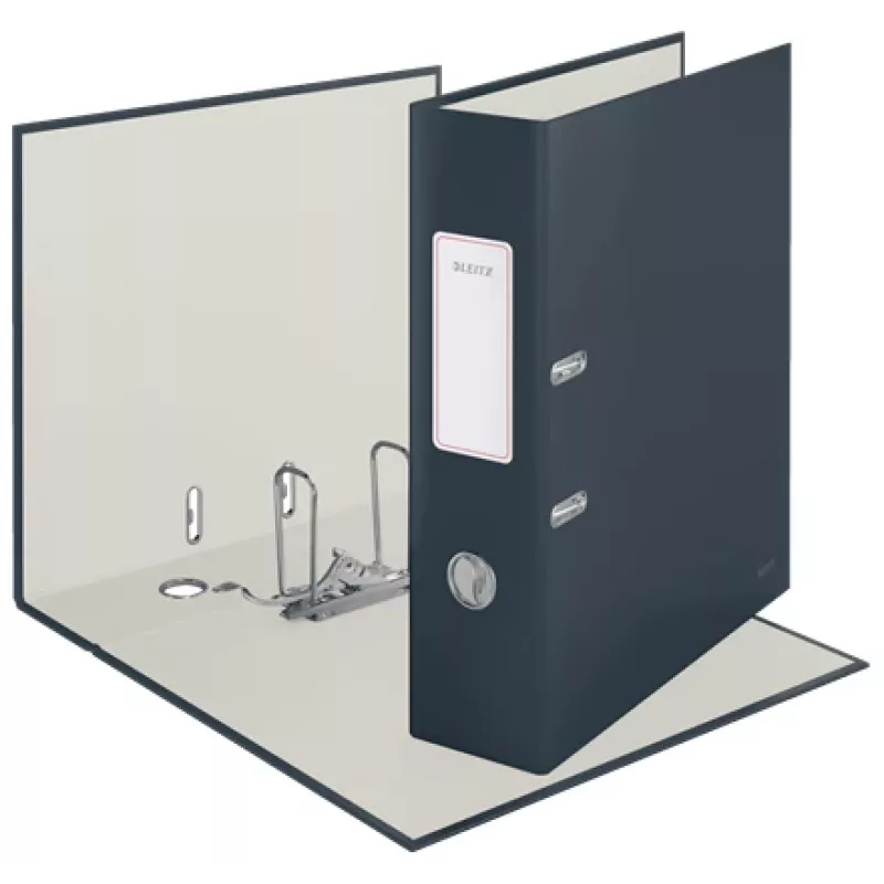 Leitz 180° Cosy Lever Arch File Soft Touch 80mm, A4, kartonas, juoda, tekstūruotas paviršius, 600 lapų, 80 g/m²