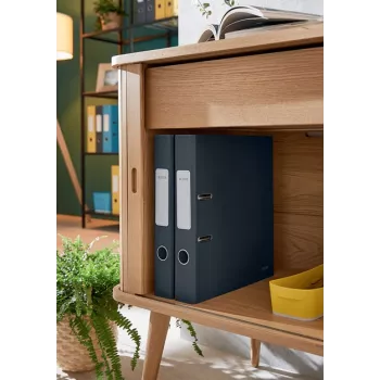 Leitz 180° Cosy Lever Arch File Soft Touch 50mm, A4, kartonas, juoda, tekstūruotas paviršius, 350 lapų, 80 g/m²