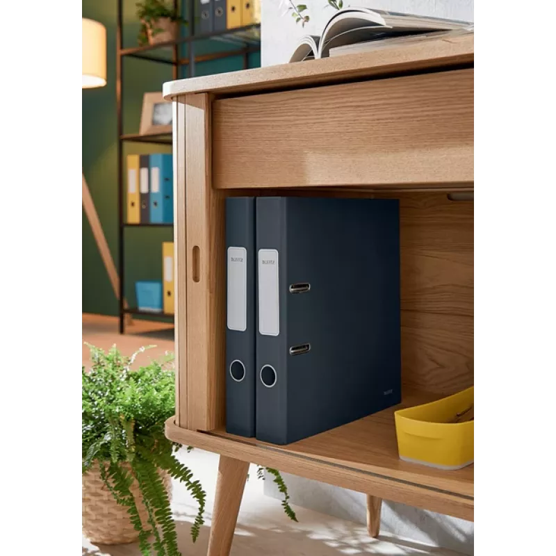 Leitz 180° Cosy Lever Arch File Soft Touch 50mm, A4, kartonas, juoda, tekstūruotas paviršius, 350 lapų, 80 g/m²