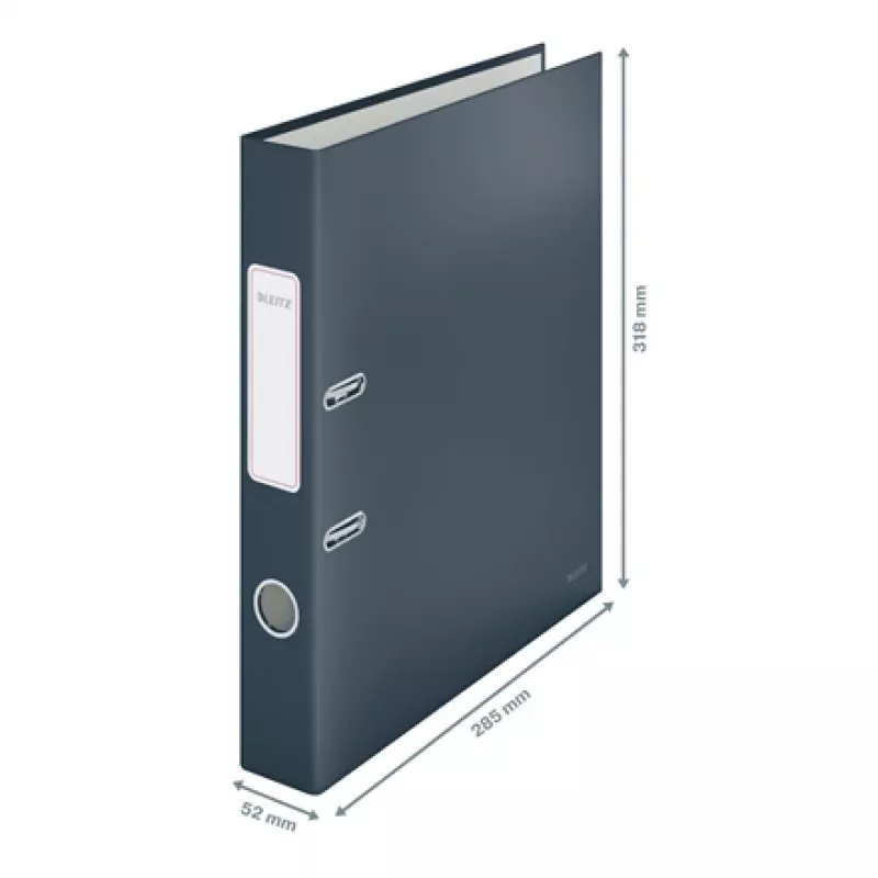 Leitz 180° Cosy Lever Arch File Soft Touch 50mm, A4, kartonas, juoda, tekstūruotas paviršius, 350 lapų, 80 g/m²
