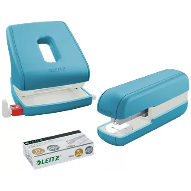 Leitz Cosy skylmuotojas 2 skylutėms 30 lapų, mėlynas, plastikinis