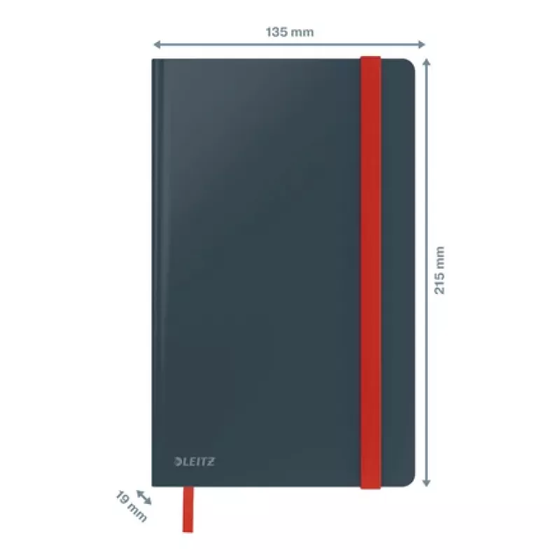 Leitz Cosy Notebook Soft Touch kvadratinis kietu viršeliu, vienspalvis, juodas, A5, 80 lapų, matinis, 100 g/m²
