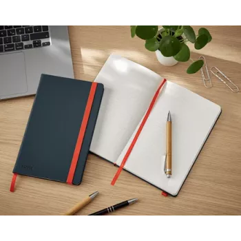 Leitz Cosy Notebook Soft Touch linijinis kietu viršeliu, vienspalvis, juodas, A5, 80 lapų, matinis, 100 g/m²