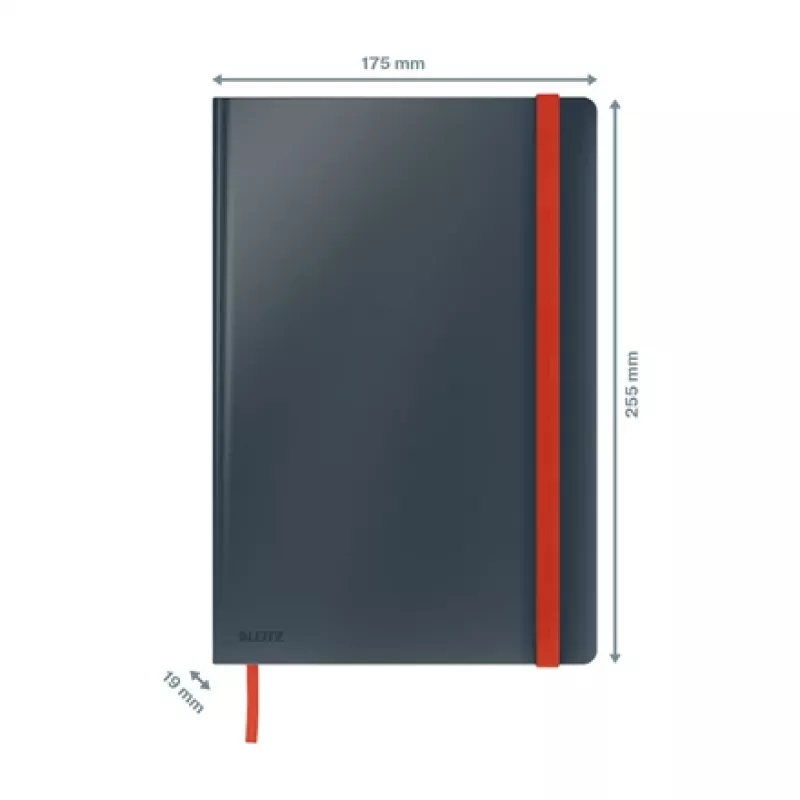 Leitz Cosy Notebook Soft Touch Kvadratinis su Kietu Viršeliu, Monochromatinis, Juodas, B5, 80 lapų, Matinis, 100 g/m²